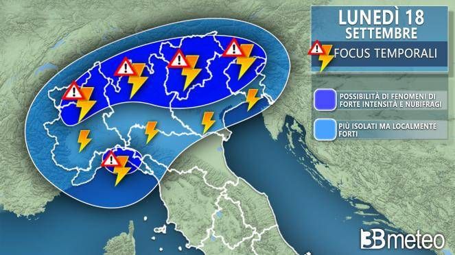 Meteo a Milano, temporali sulla Lombardia: oggi scatta l’allerta meteo milano Lombardia oggi