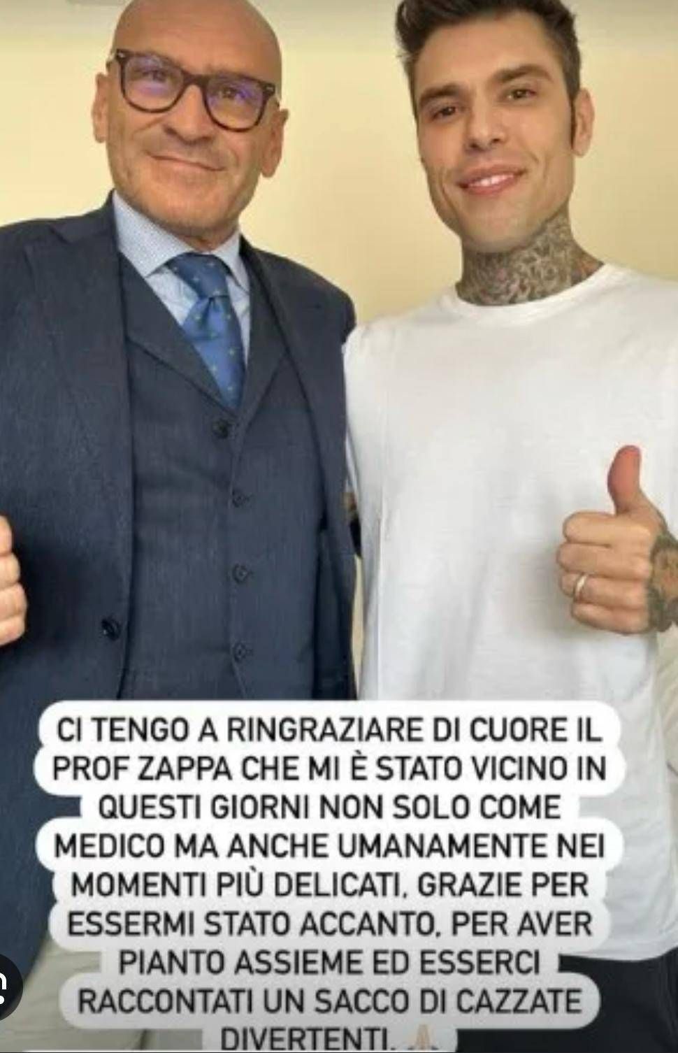 fedez zappa ospedale