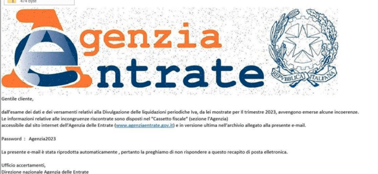 agenzia entrate attacco online