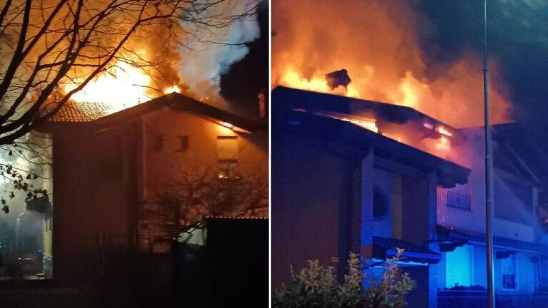Incendio a Cesate, brucia una villetta: inferno di fuoco in via Perosi incendio cesate villetta 768x432