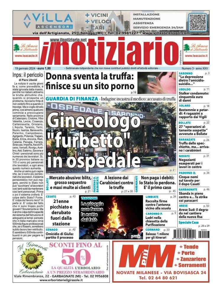 Ginecologo “furbetto” all’ospedale di Saronno; a Bollate donna sventa truffa e si ritrova su sito porno ginecologo truffa porno Saronno Bollate prima pagina notiziario