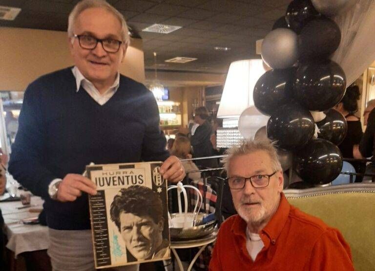 L’ex calciatore Tacconi con la famiglia a cena a Caronno Franco Brambilla con Stefano Tacconi e1710596164539 768x554