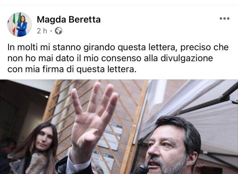 Lettera a Salvini, la smentita del sindaco di Senago (e la conferma del sindaco di Lazzate) Lettera Salvini Magda Beretta