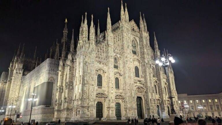 duomo milano notte