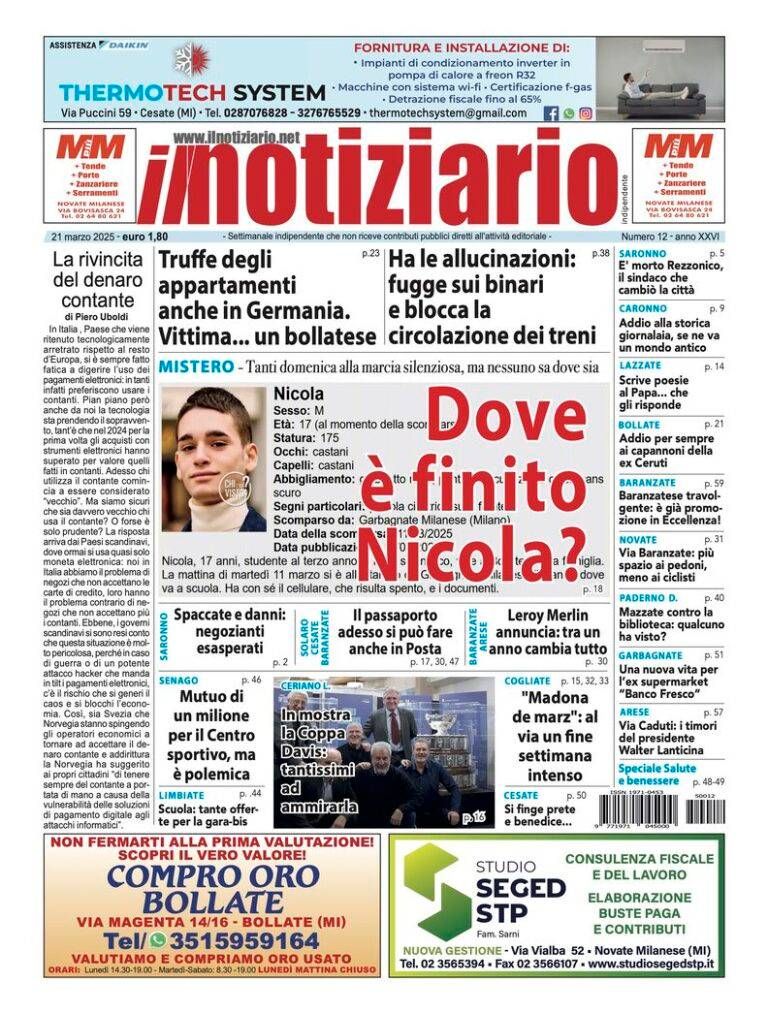 nicola dove saronno bollate