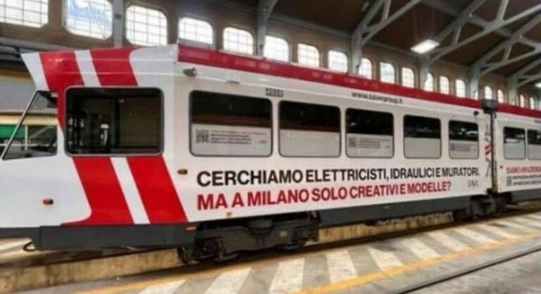Offerta di lavoro sui tram di Milano: imprenditore cerca elettricisti, idraulici e muratori ma nessuno risponde tram milano inserzione lavoro