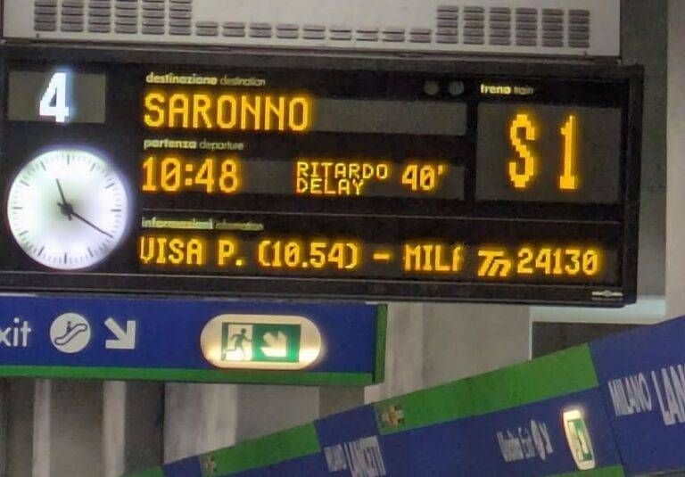 treni ritardi guasto bovisa