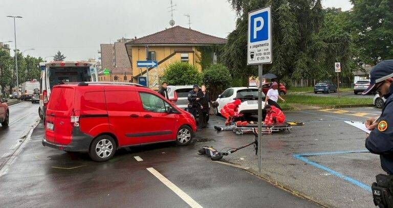 Bollate incidente Monopattino