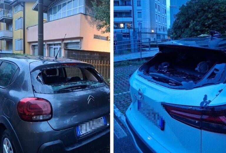 Violento temporale all’alba su Saronno, Bollate e Bassa Brianza, danni ad abitazioni e auto Caronno grandine temporale